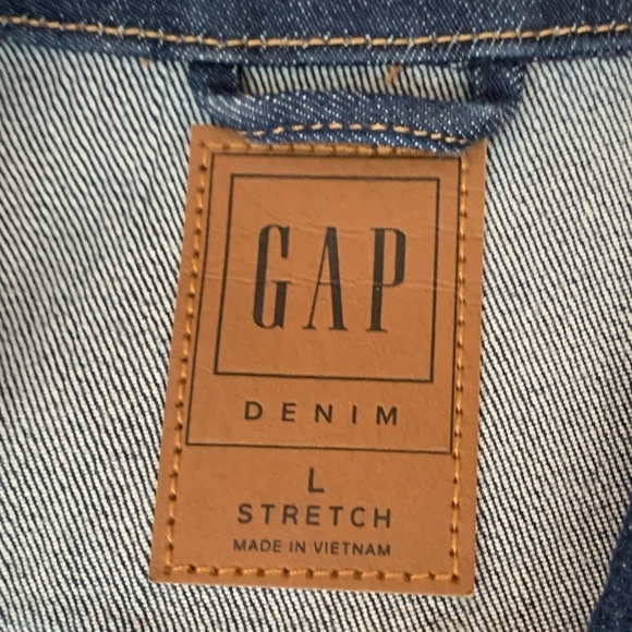 GAP Classic Dark Wash Denim Jean Jacket sz L - Picture 4 of 4